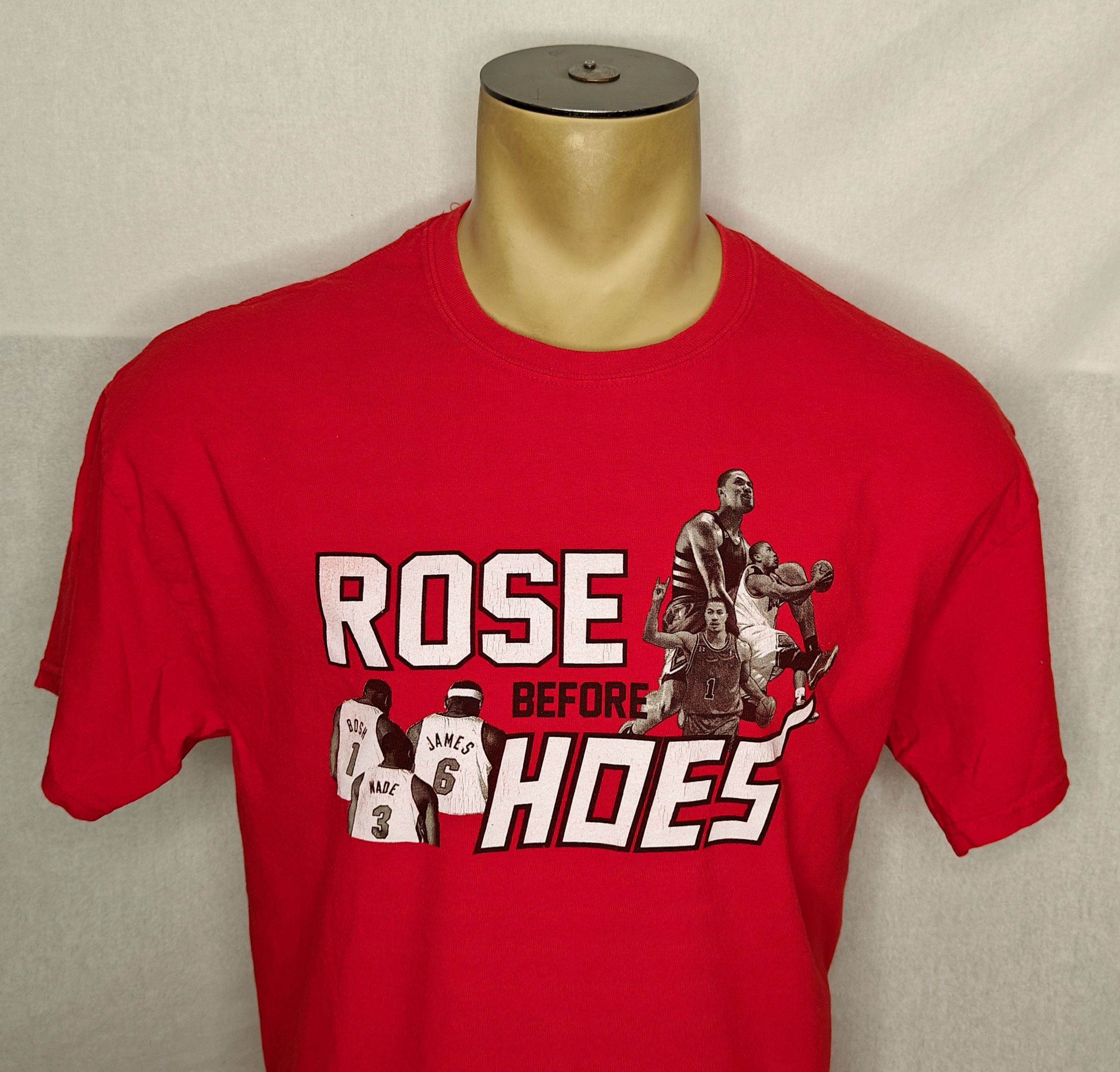NBA × Vintage Vtg Chicago Bulls Derrick Rose Before Hoes NBA diss t-shirt Size US L / EU 52-54 / 3 - 2 Thumbnail