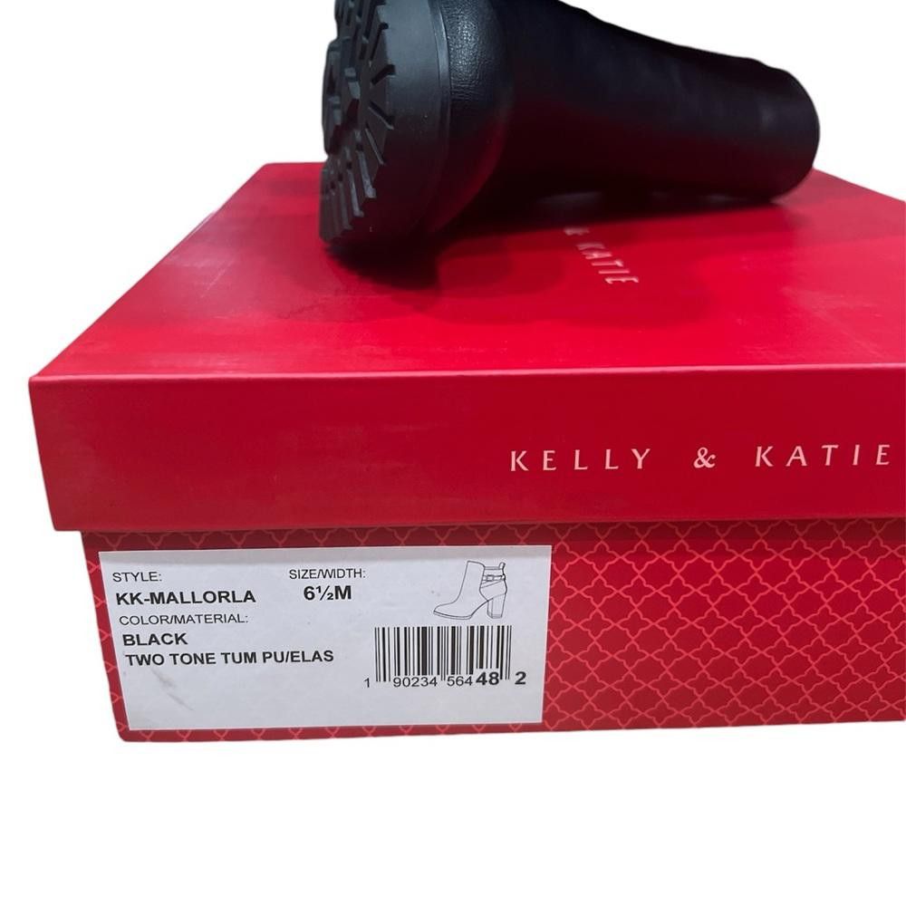 Designer Kelly & Katie KK- MALLORLA Black PU size 6 1/2 booties Size US 6.5 / IT 36.5 - 4 Thumbnail