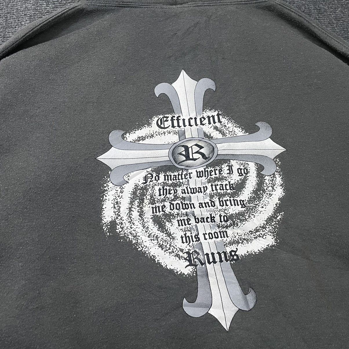 Affliction × Vintage Vintage Runs Big Cross Affliction Cyber Gothic Hoodie Size US XL / EU 56 / 4 - 2 Thumbnail