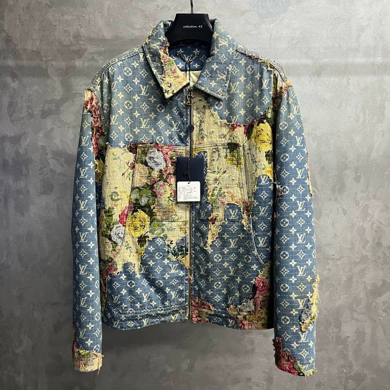 Louis Vuitton Louis Vuitton Blue Logo printed patchwork long-sleeved den Size US M / EU 48-50 / 2 - 1 Thumbnail