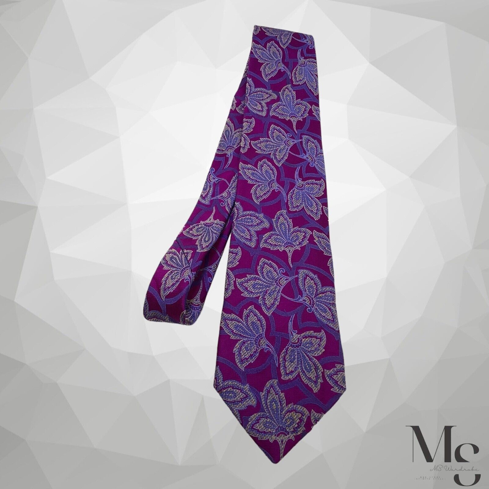 Ermenegildo Zegna ERMENEGILDO ZEGNA Purple Paisley Luxury Silk Tie In Made Ita Size ONE SIZE - 4 Thumbnail