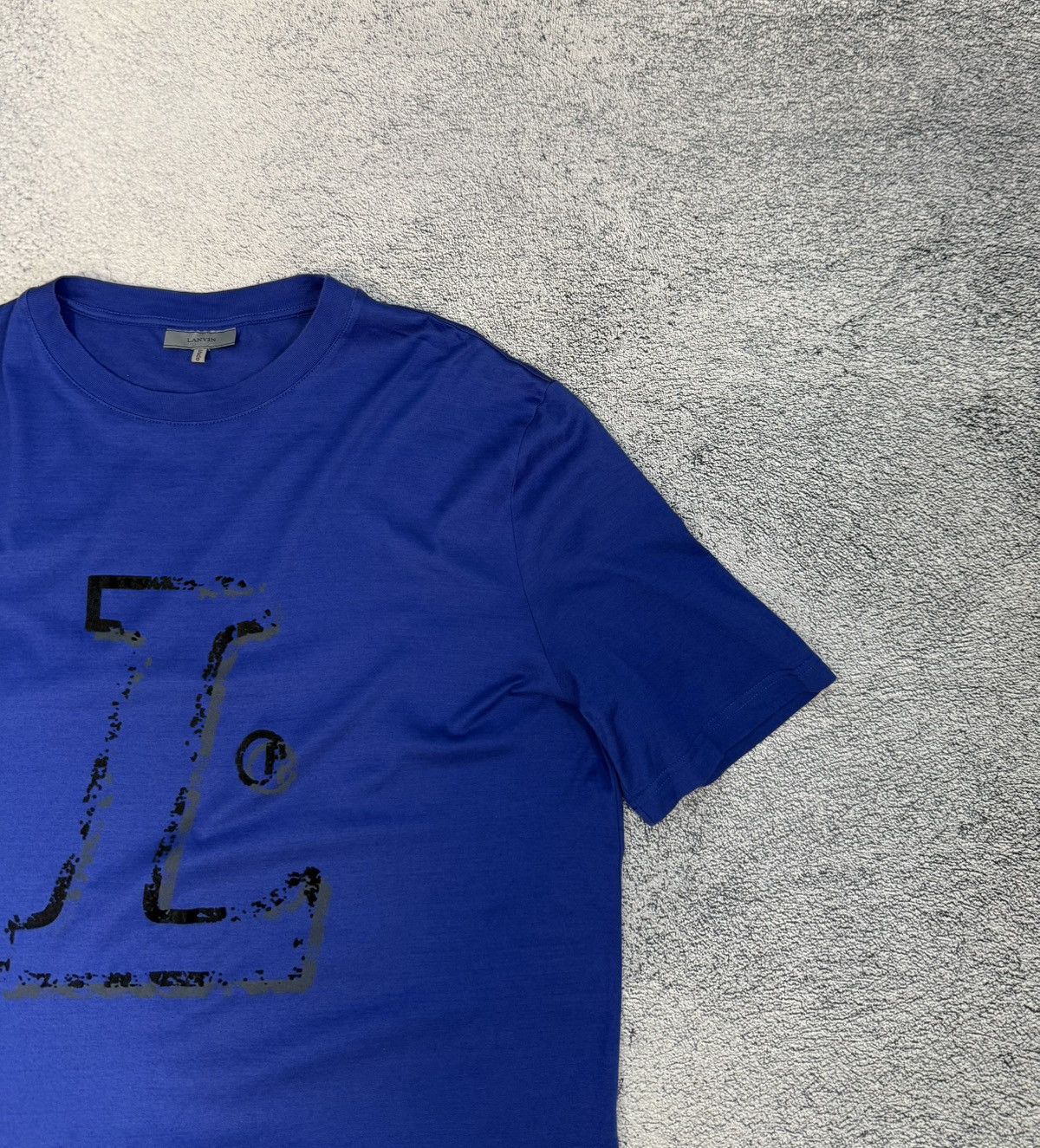 Lanvin Lanvin Mens Flocked Logo T-Shirt S Italy Designer Luxury Tee Size US S / EU 44-46 / 1 - 5 Thumbnail
