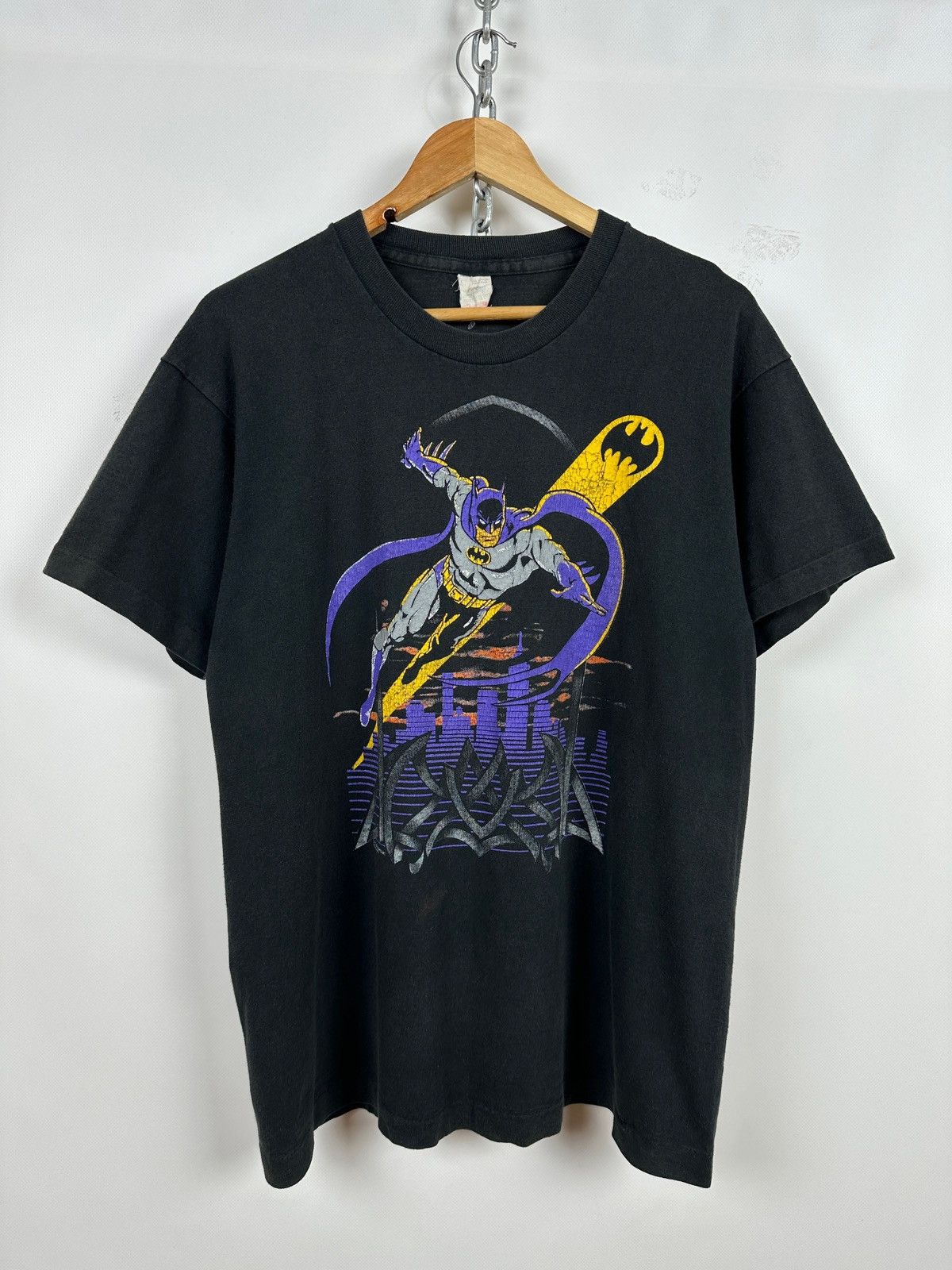 DC Comics 1989 Vintage Batman DC Comics Graphic Single Stitch T-Shirt Size US L / EU 52-54 / 3 - 2 Thumbnail
