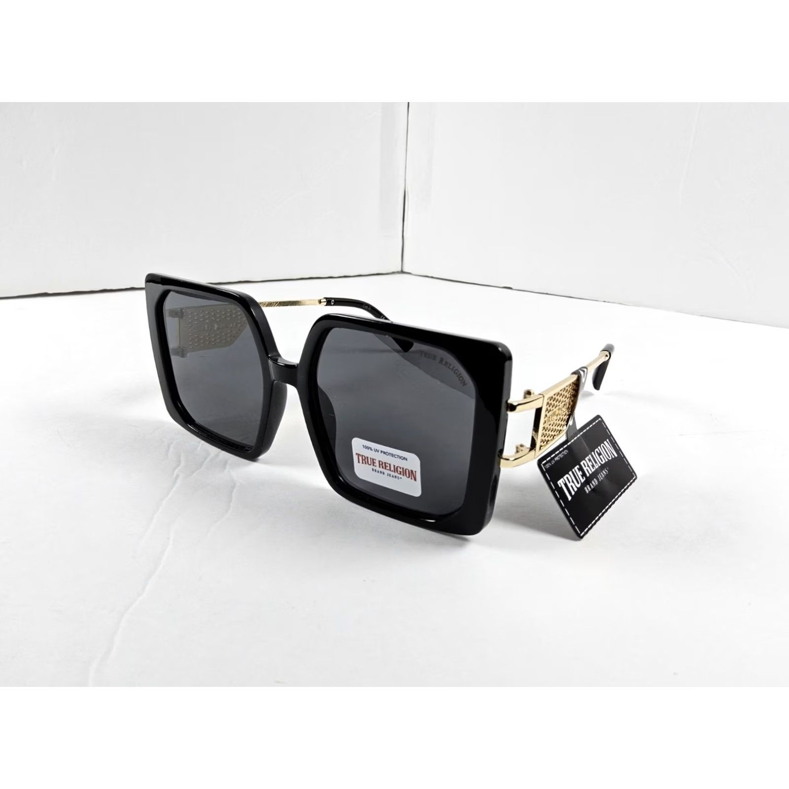 True Religion VINTAGE True Religion Sunglasses Square Oversized Logo UV Protection Womens Size ONE SIZE - 3 Thumbnail