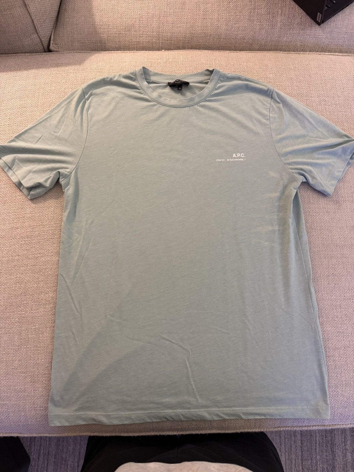 A.P.C. A.P.C. Item 001 — 39 Rue Madame Tee — Light Blue, XL Size US XL / EU 56 / 4 - 1 Thumbnail