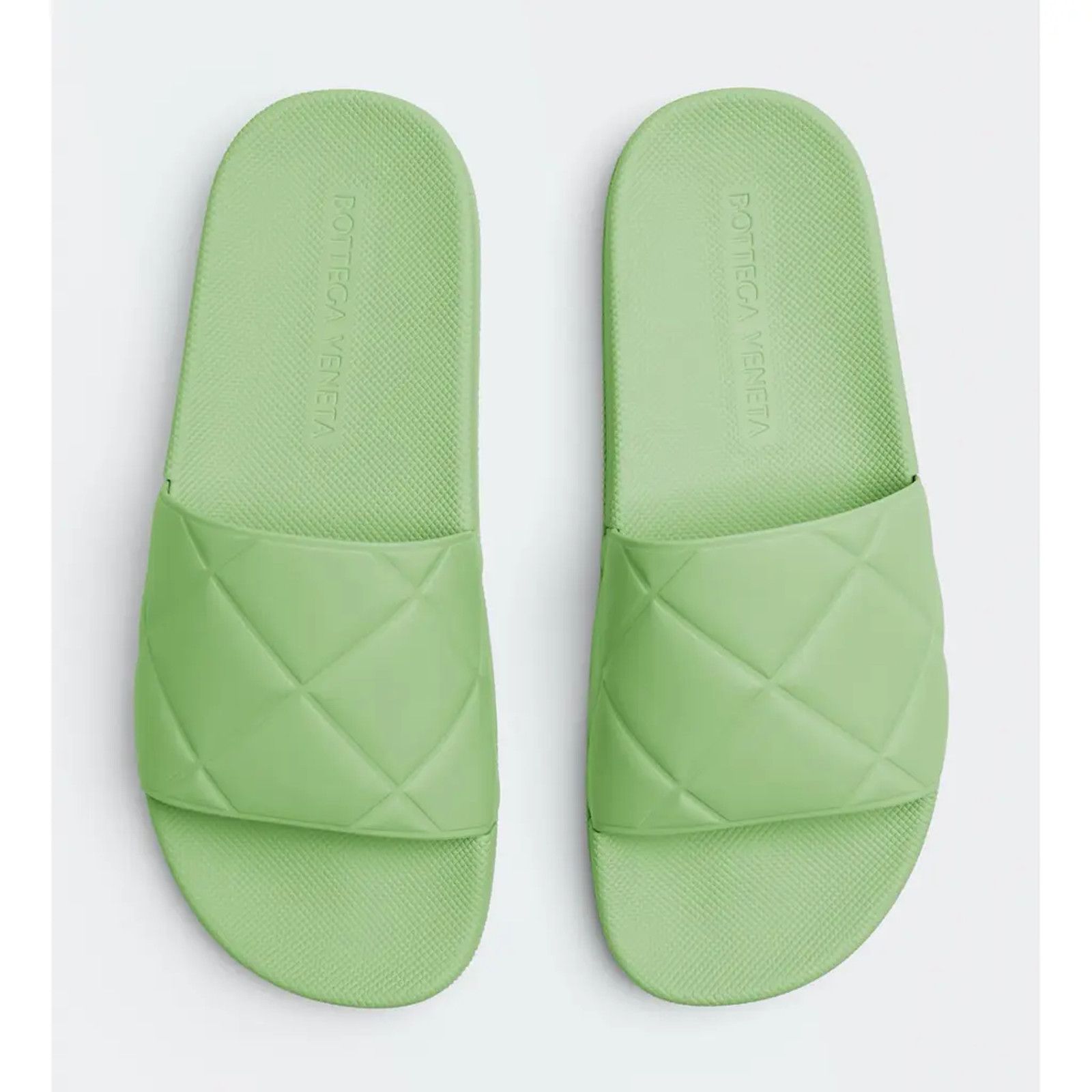 Bottega Veneta Bottega Veneta Slider Pistachio Green Quilted Rubber Pool Size US 6 / IT 36 - 7 Thumbnail