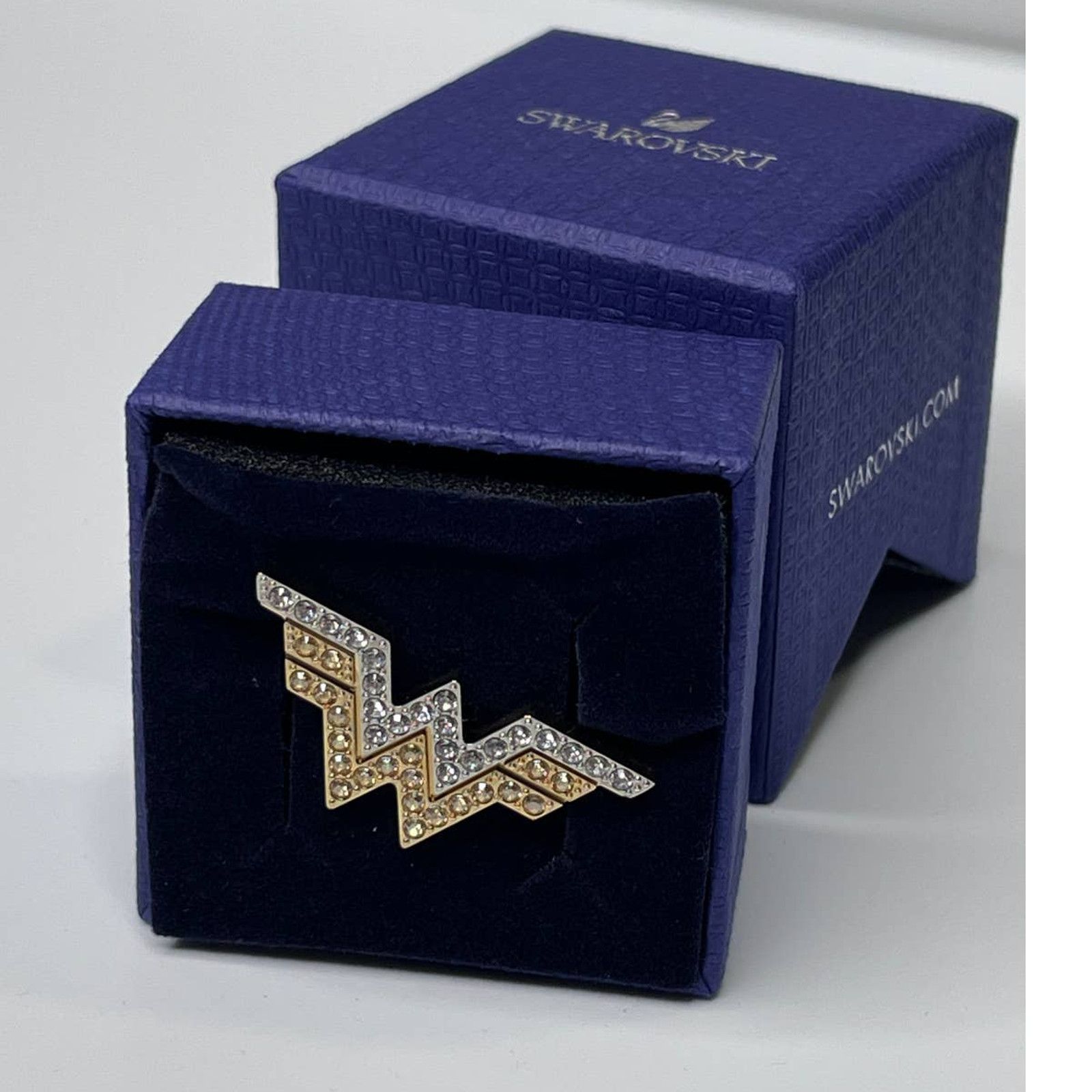Swarovski Swarovski Fit Wonder Woman double ring Gold tone 52- 55 Size ONE SIZE - 1 Thumbnail