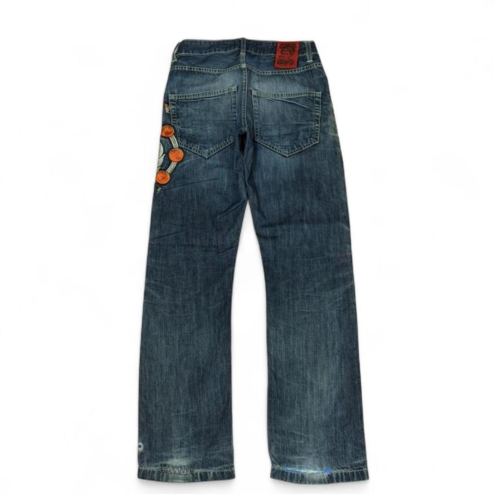 True Religion Y2K Vintage Ultra Rare Jizo denim jeans Size US 27 - 3 Thumbnail