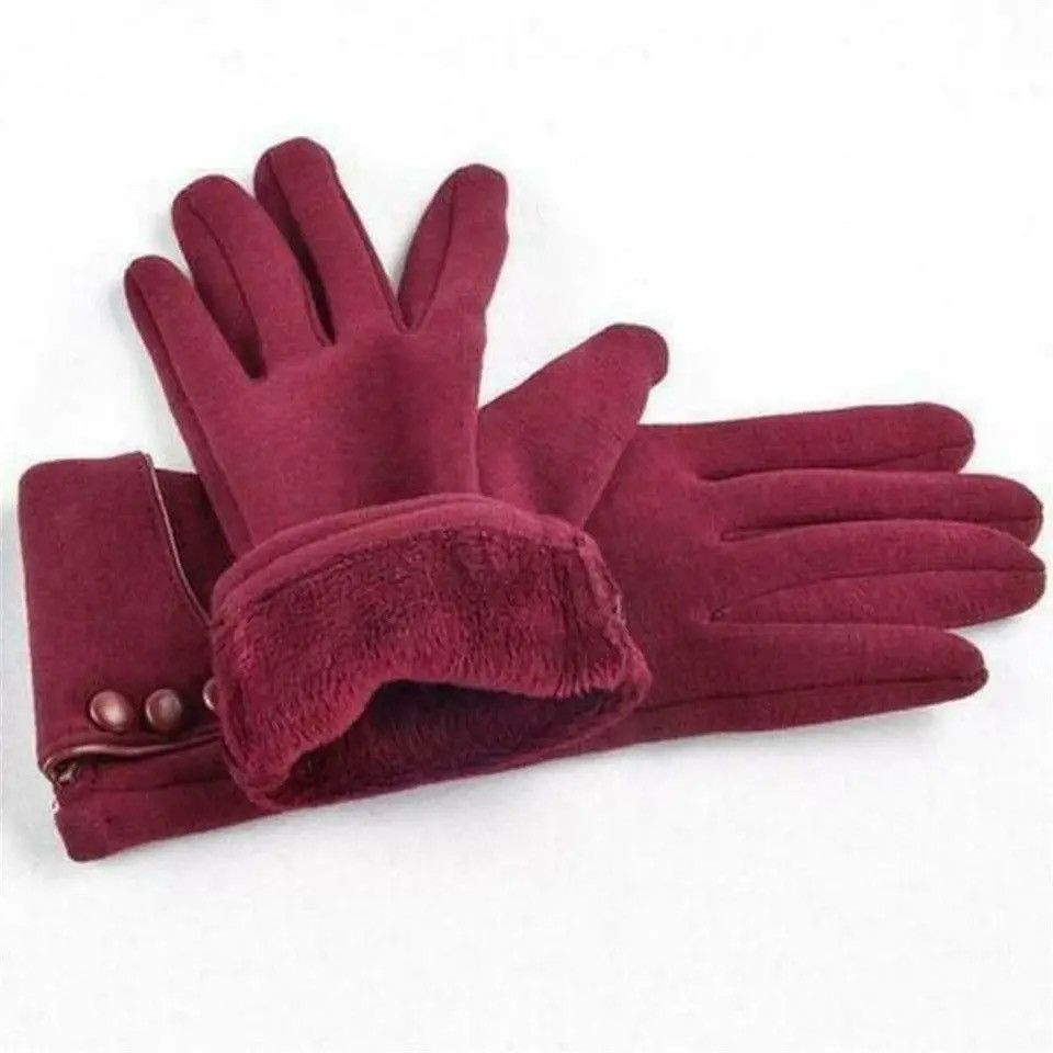 Other Winter Warm Fleece Lined Thermal Full Finger Gloves Size ONE SIZE - 2 Thumbnail