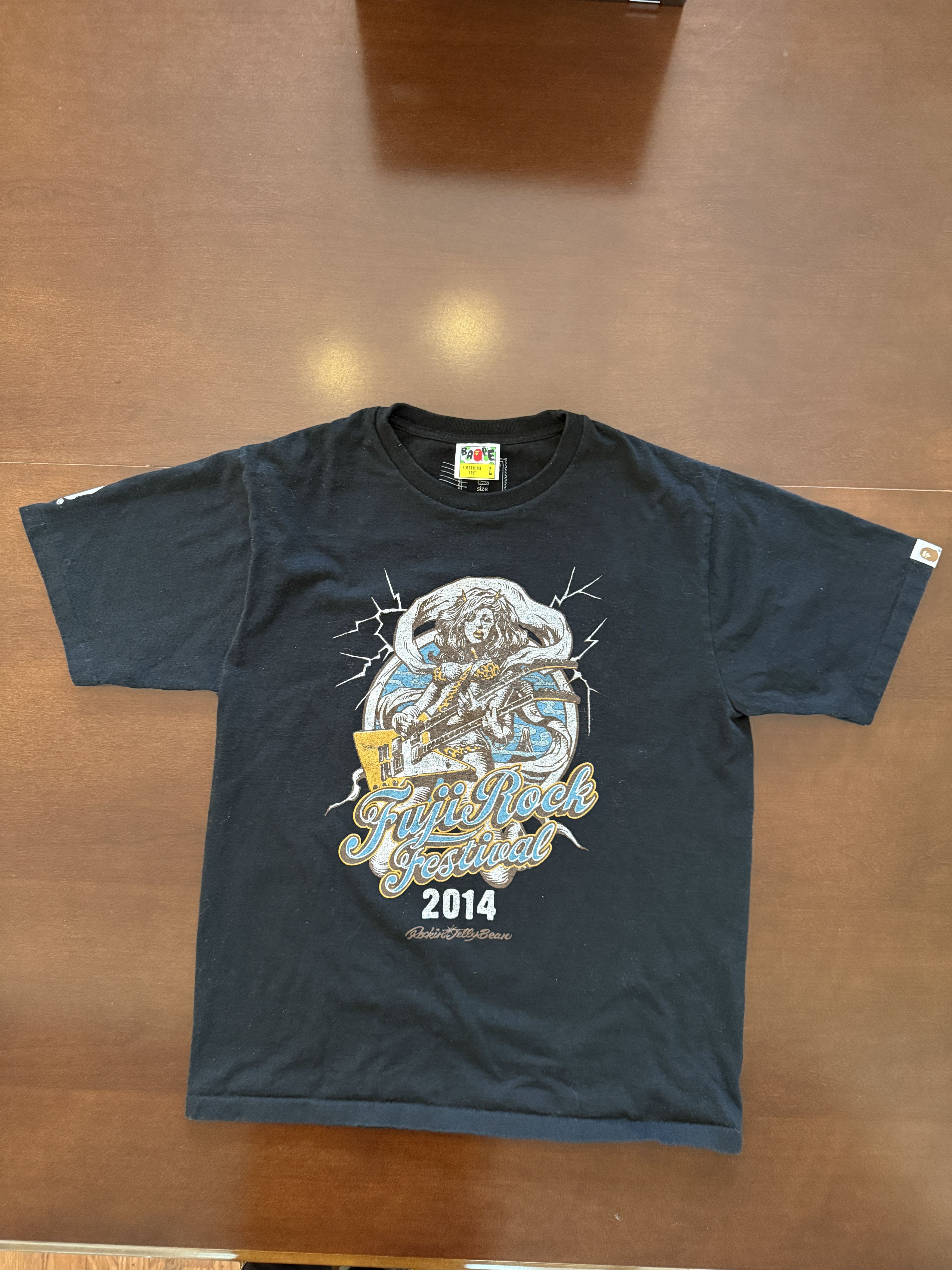 Bape BAPE × Rockin' Jelly Bean 2014 Fuji Rock Festival Band Tees Size US L / EU 52-54 / 3 - 1 Thumbnail