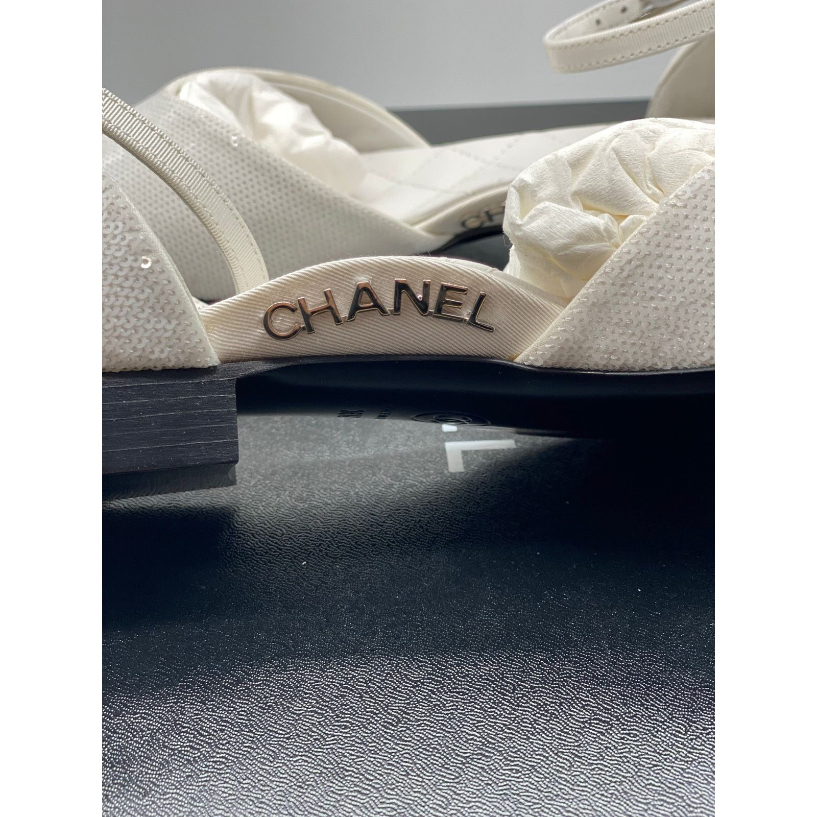 Chanel Chanel Sequin Grosgrain Ankle Strap Ballerinas sz. 36.5 EU Size US 6.5 / IT 36.5 - 8 Thumbnail