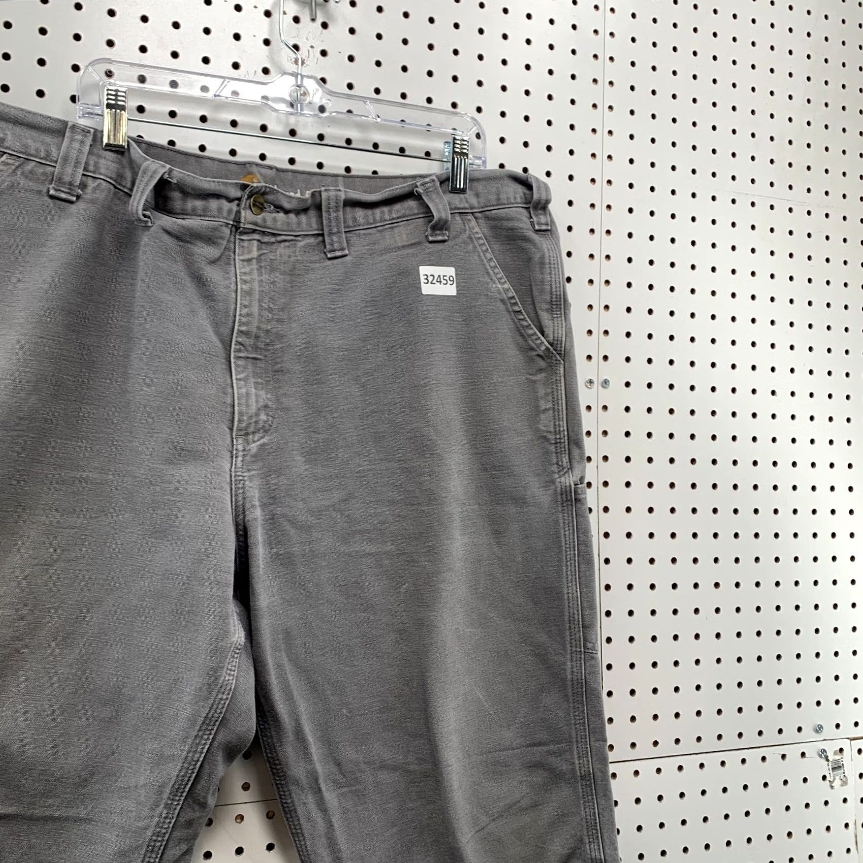 Carhartt VINTAGE Carhartt Carpenter Canvas Pants Mens 44x30 Gray Workwear Distressed Size US 44 / EU 60 - 6 Thumbnail