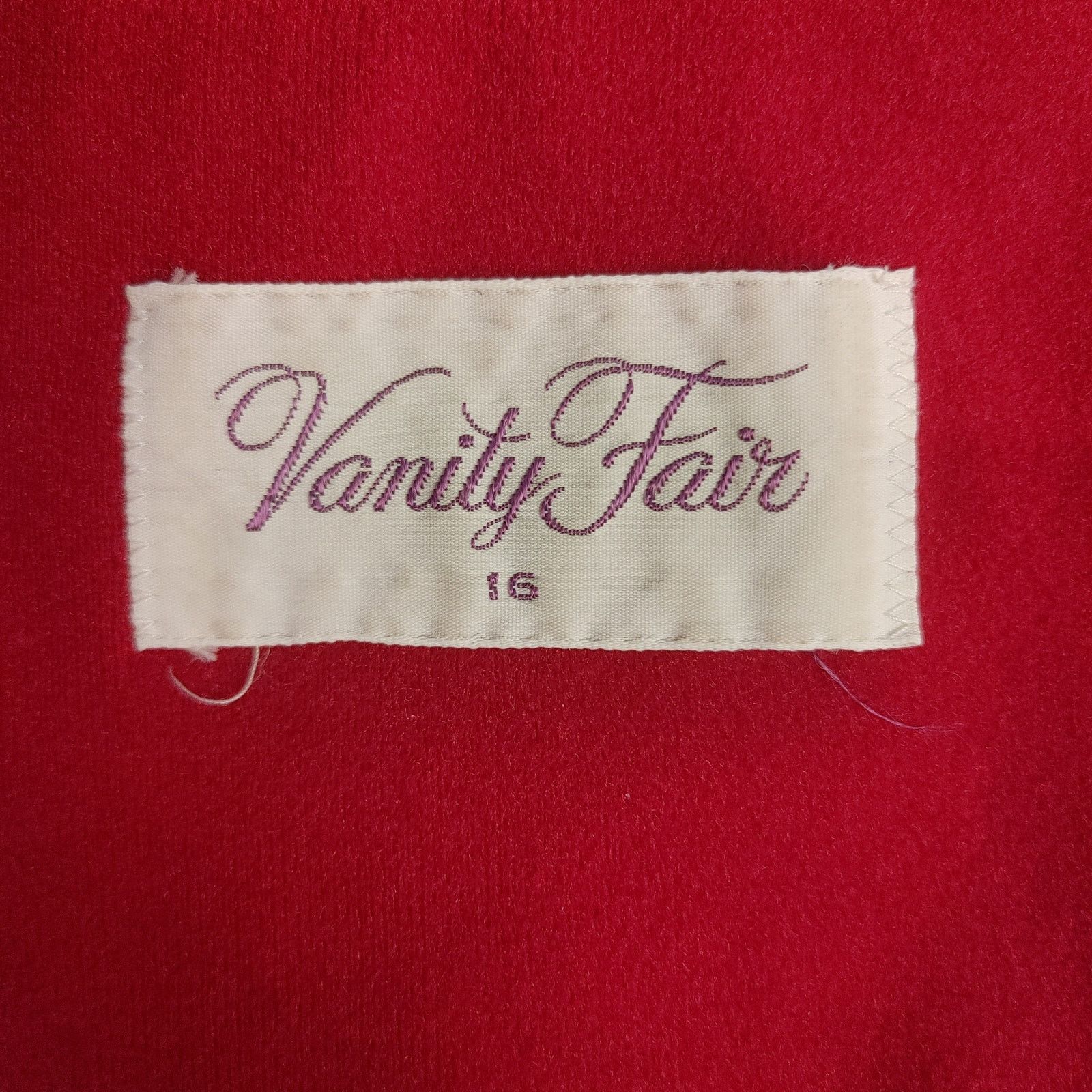 Other Vintage Vanity Fair Women's 16 RedTrim Long Sleeve Full Robe Size ONE SIZE - 4 Thumbnail