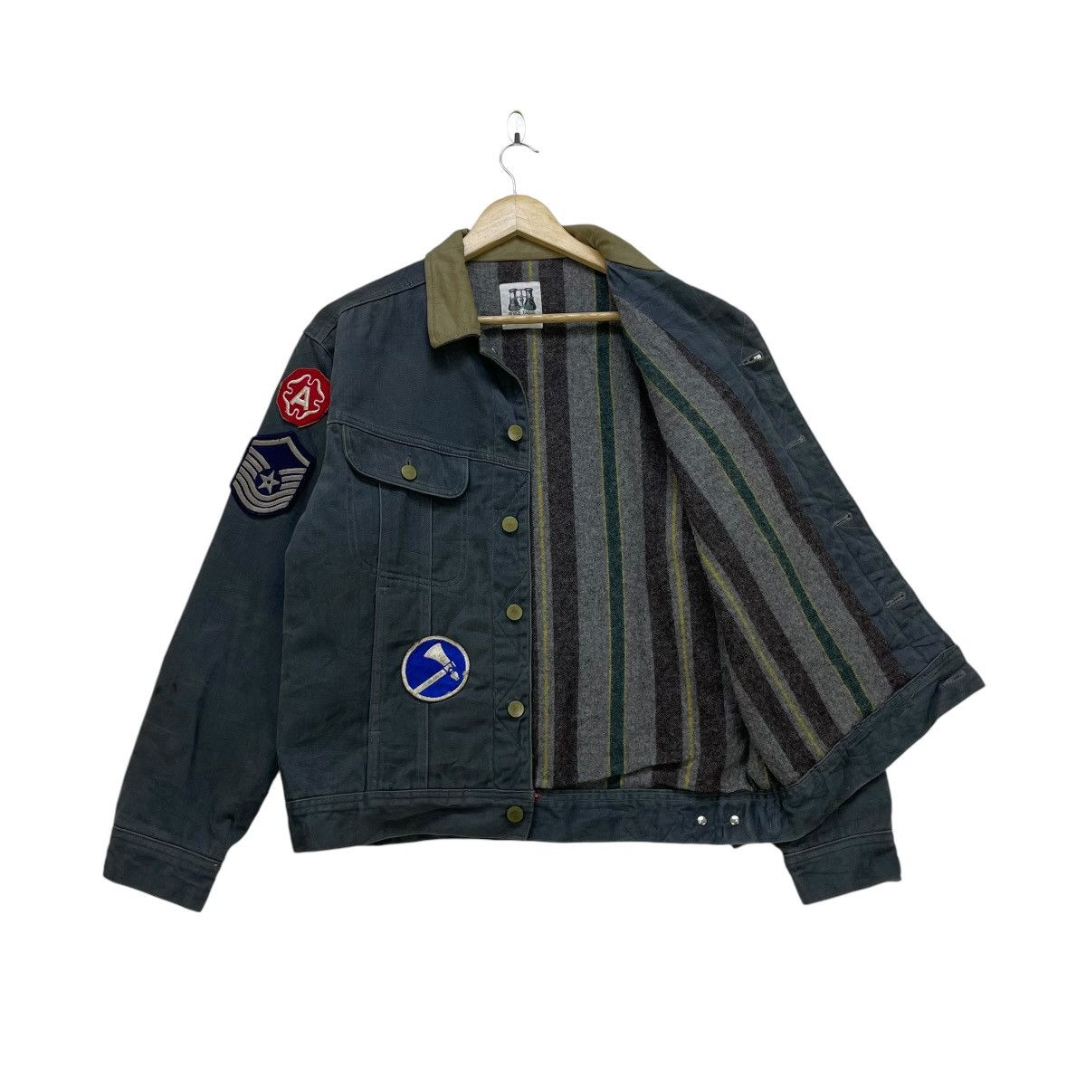 GAS × Japanese Brand × Vintage 💥Vintage Japanese Brand Gaz Trucker Lining Jacket Size US M / EU 48-50 / 2 - 1 Thumbnail