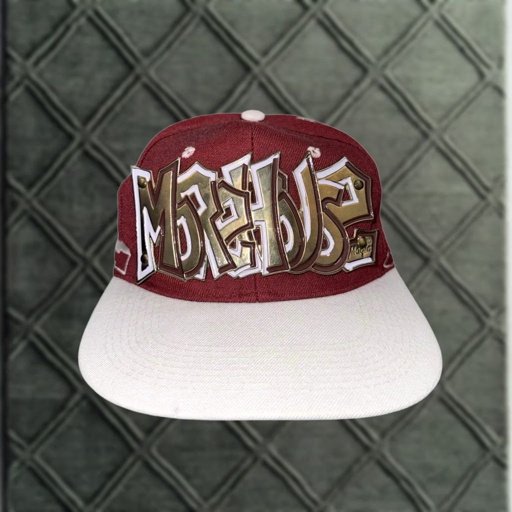 Vintage VINTAGE 90s Morehouse Maroon Tigers Freaknik Atlanta Snapback Hat RARE Hat Mens One Size Red Size ONE SIZE - 1 Thumbnail