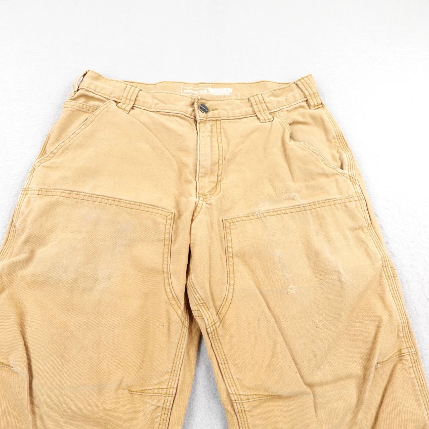 Carhartt Carhartt Pants Mens 31x30 Tan Rugged Flex Double Front Knee Canvas Utility Work Size US 31 - 2 Thumbnail