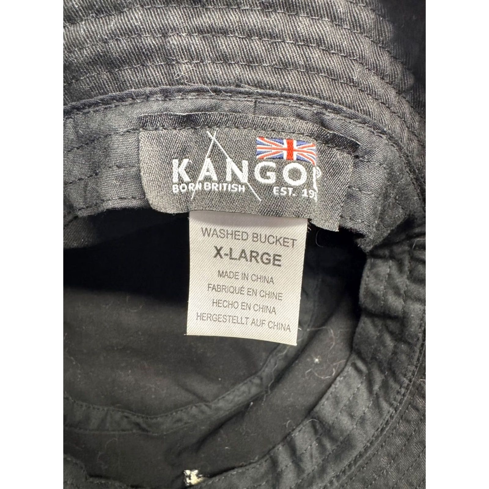 Kangol VINTAGE Kangol Black Bucket Hat Mens M Cotton Casual Style 9216 Kangaroo Logo Embroidered Black Hat Mens M Size ONE SIZE - 7 Thumbnail