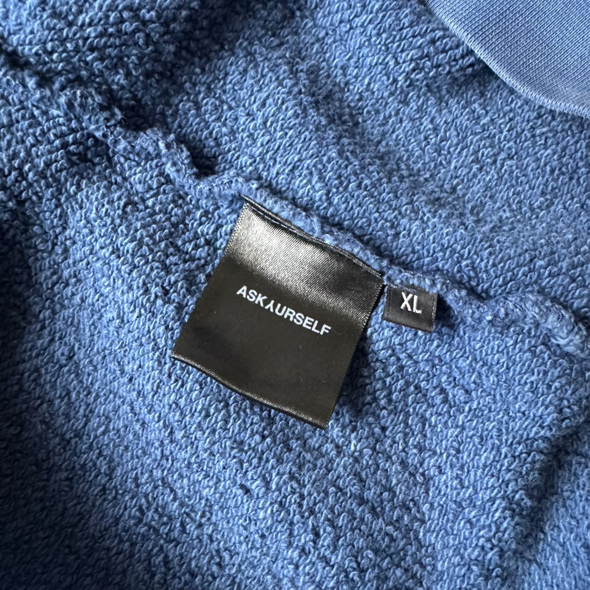 Askyurself Navy Vintage Banned Ripped Pocket Oversized Hoodie Size US XL / EU 56 / 4 - 9 Thumbnail