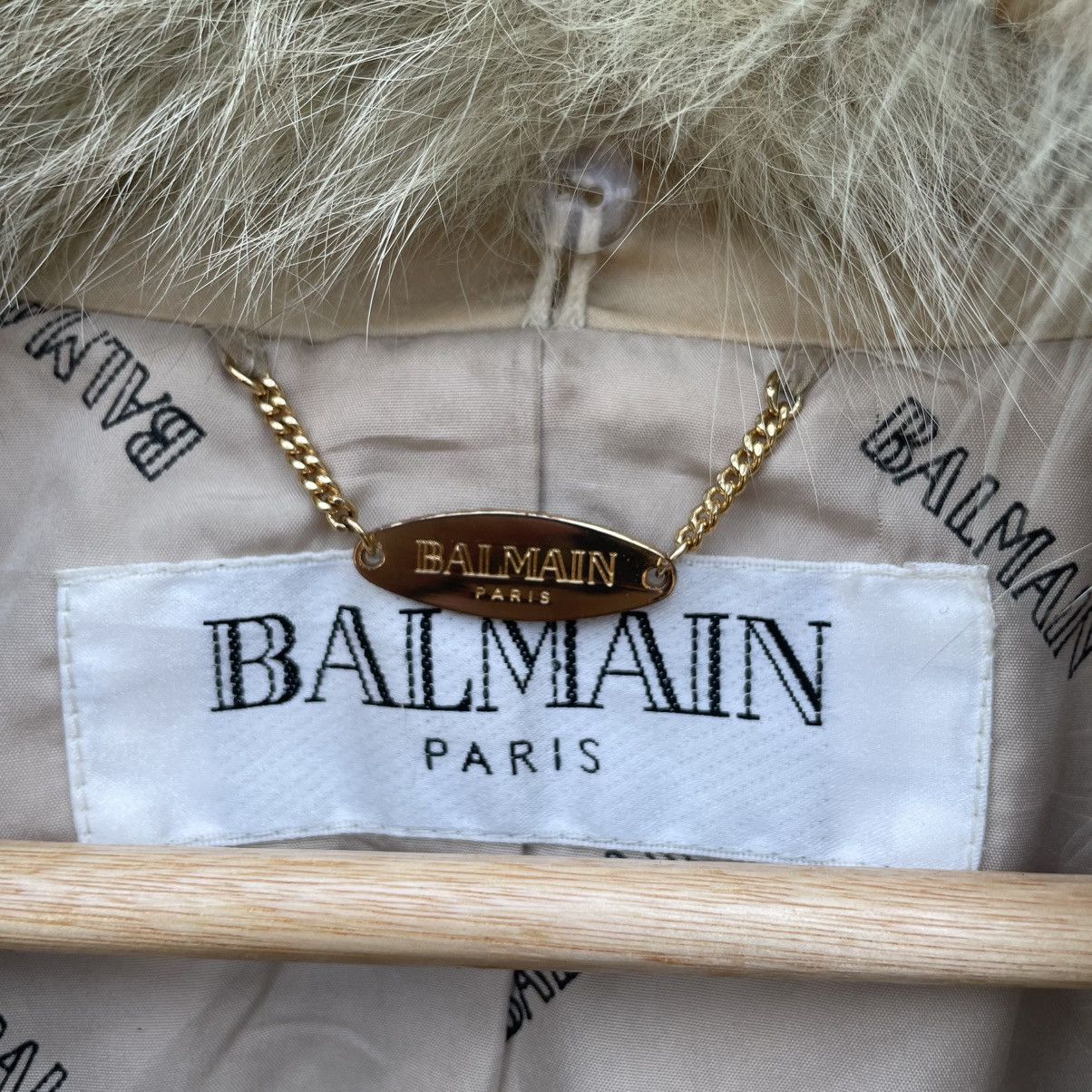 Balmain 💥Vintage Balmain Paris Drape Fur Jacket Size M / US 6-8 / IT 42-44 - 8 Thumbnail