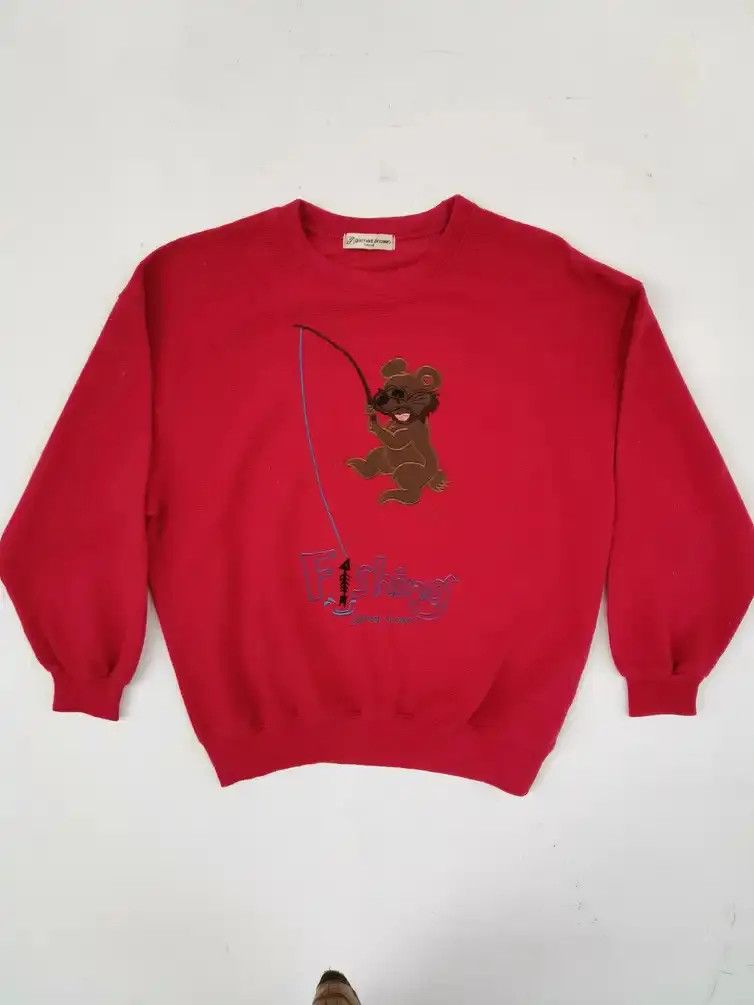 Japanese Brand Vintage!!! Fishing Gamet Brown Big Logo Sweatshirt Size US M / EU 48-50 / 2 - 1 Thumbnail