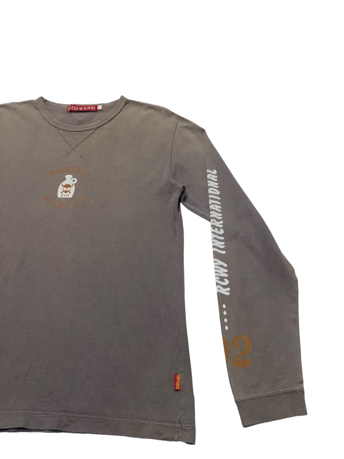 5351 POUR LES HOMMES × Hysteric Glamour × Japanese Brand 291295 Homme Distressed Sun Burn Long Sleeve Tshirt Size US M / EU 48-50 / 2 - 4 Thumbnail