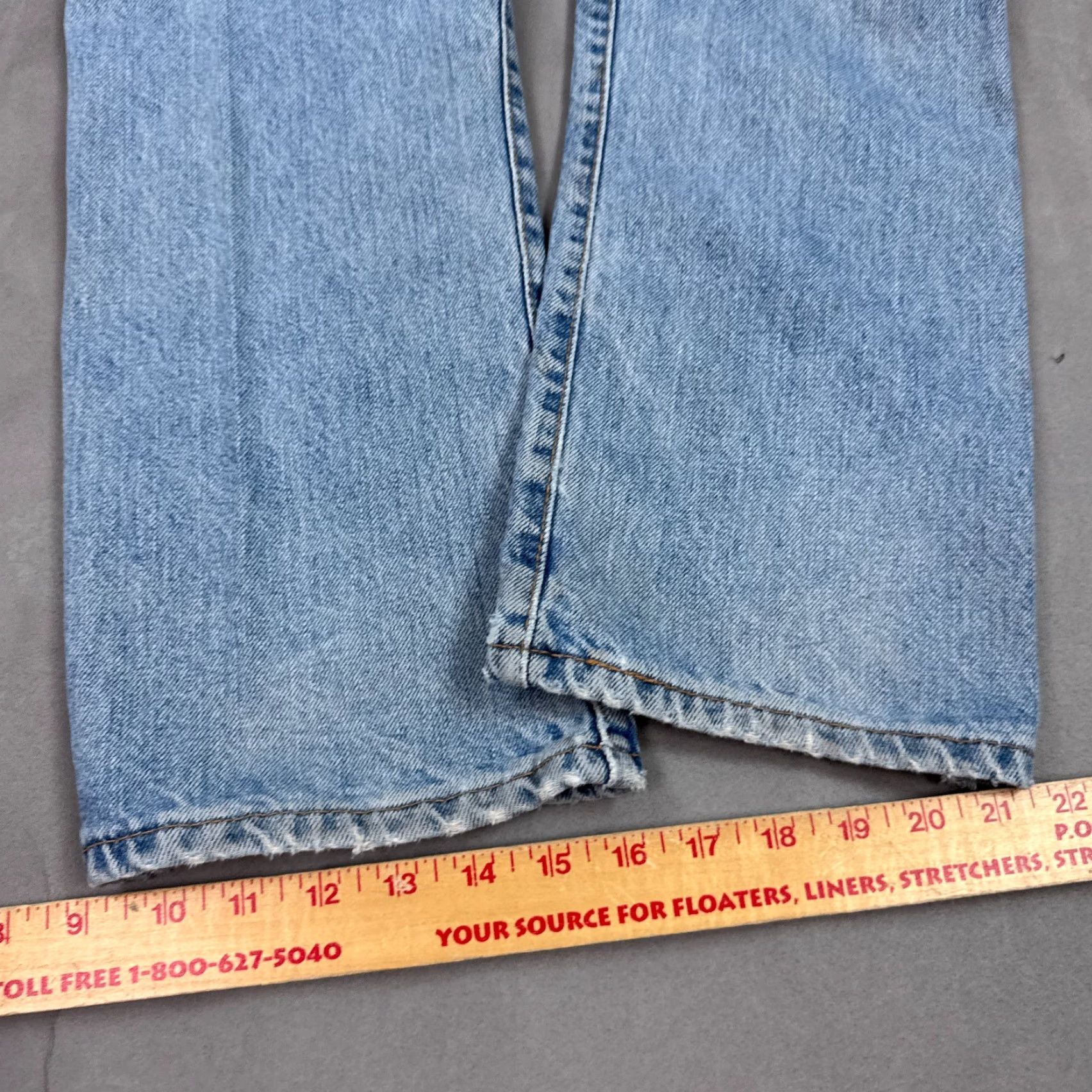 Levi's Levi's 501 Jeans Mens 30x32 Blue Button Fly Denim Pants Thrashed Destroyed Work Classic Straight Size US 30 / EU 46 - 7 Thumbnail
