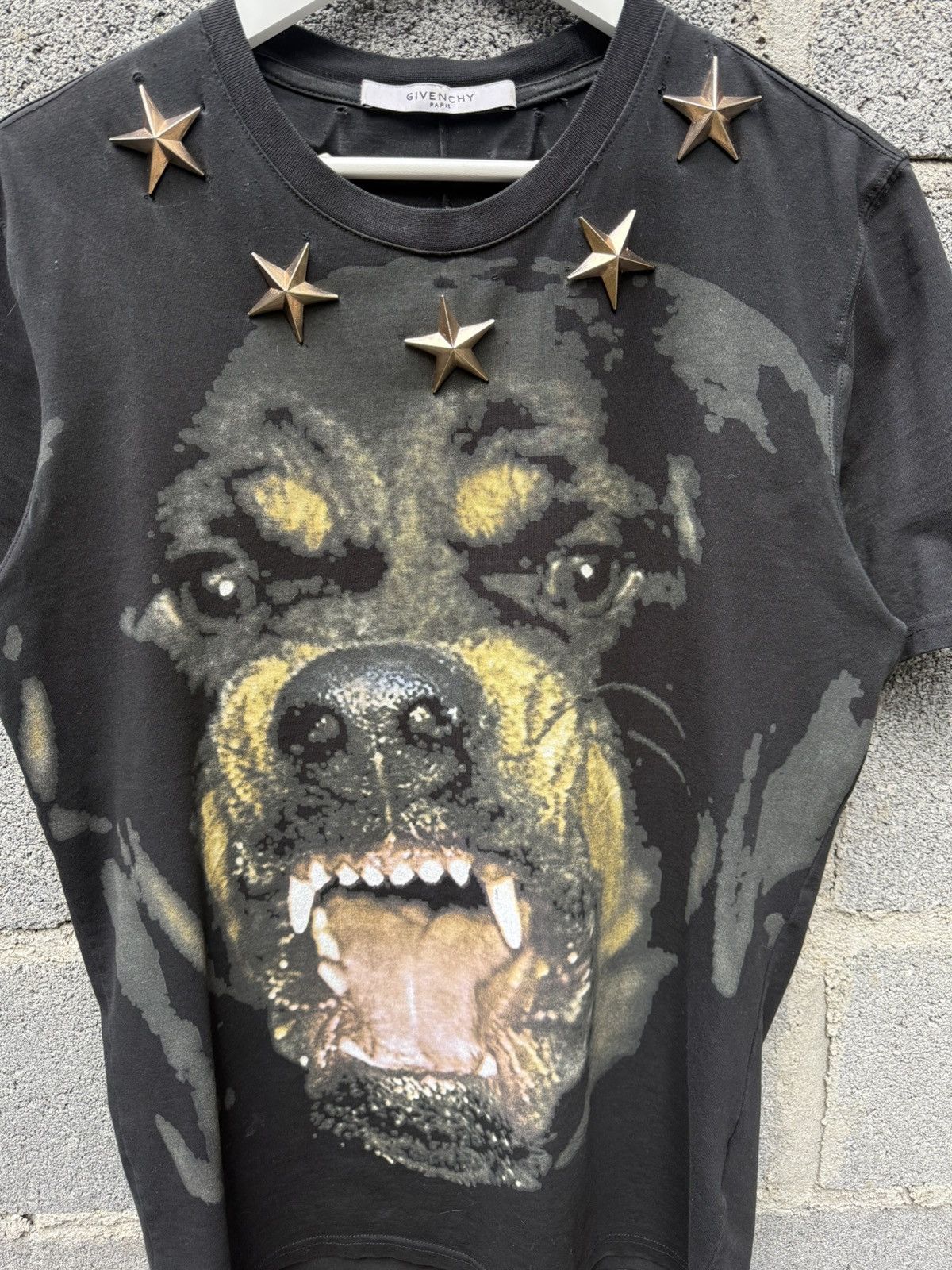 Givenchy Givenchy Rottweiler Gold Stars Tee Size US M / EU 48-50 / 2 - 3 Thumbnail