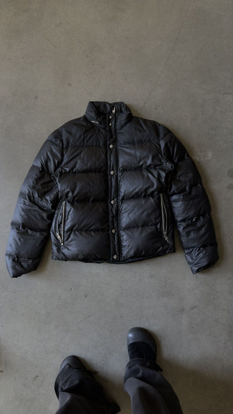 Chrome Hearts RARE! Chrome Hearts Black Puffer Jacket Size US XL / EU 56 / 4 - 1 Thumbnail