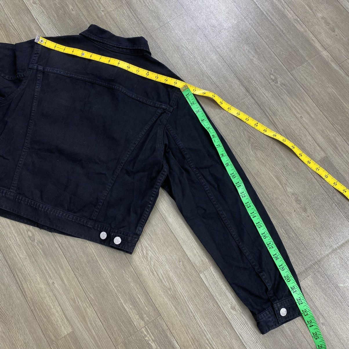 agnes b. Vintage 90's Agnes B Homme Black Denim Jacket Small Luxury Size US S / EU 44-46 / 1 - 13 Thumbnail