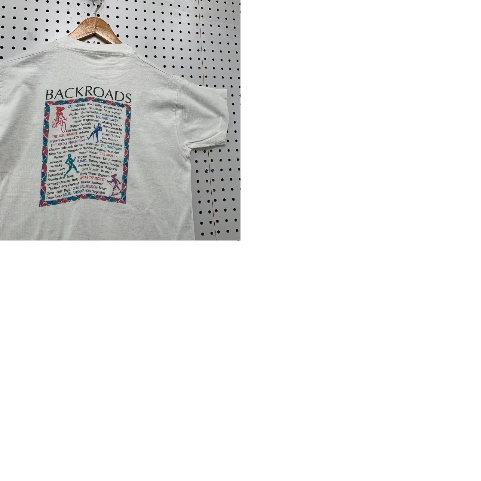 Fruit Of The Loom VINTAGE Fruit of the Loom Shirt Mens M White USA Backroads City Backroads USA City Shirt Mens Medium White Single Stitch Made USA Size US M / EU 48-50 / 2 - 9 Thumbnail