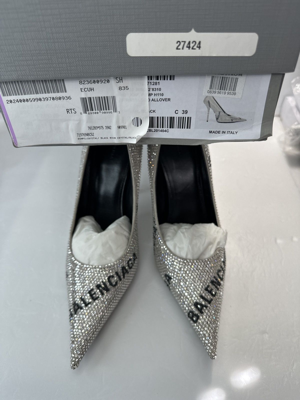 Balenciaga BALENCIAGA Square Knife embellished pumps Size US 9 / IT 39 - 6 Thumbnail