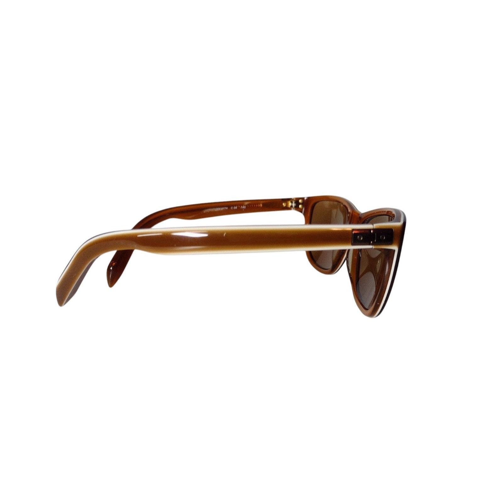 Lanvin Lanvin Pinstripe Coffee Brown Women's Sunglasses Clamshell C Size ONE SIZE - 5 Thumbnail