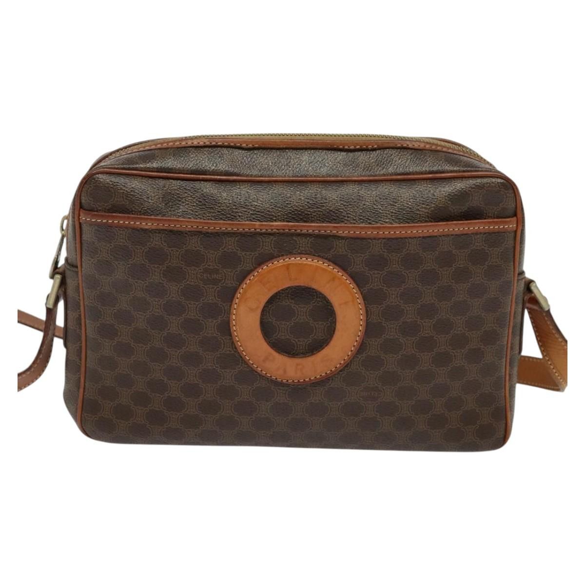 Celine CELINE Macadam Canvas Shoulder Bag Pvc Leather Brown Gold Size ONE SIZE - 2 Thumbnail