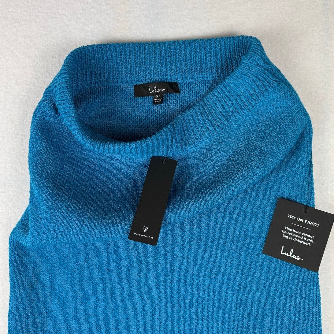 Lulus Lulus Double the Delight Blue Knit Two-Piece Mini Dress XS Size XS / US 0-2 / IT 36-38 - 9 Thumbnail