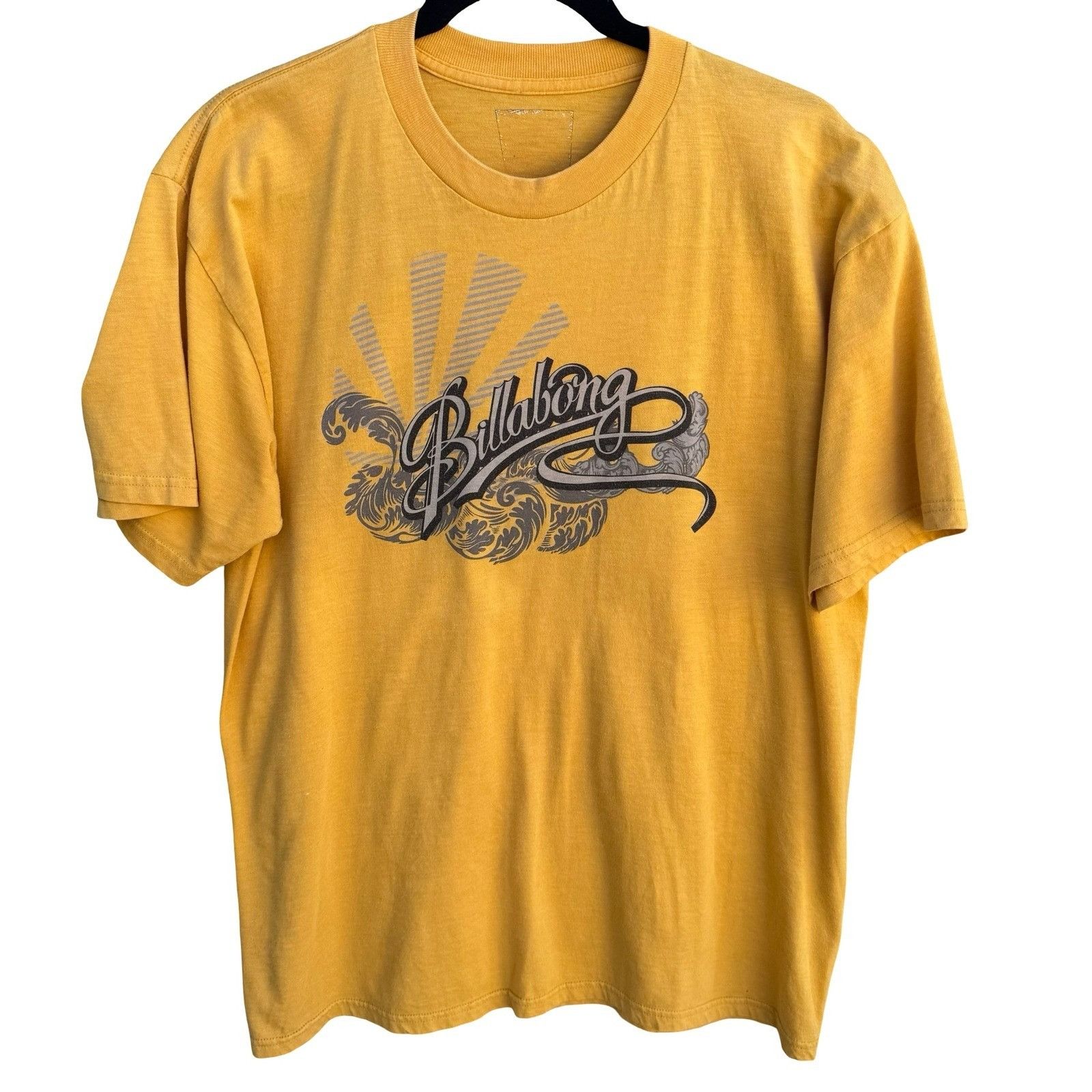 Billabong Billabong Vintage Mens Mustard Yellow Graphic T-Shirt Wave S Size US L / EU 52-54 / 3 - 1 Thumbnail