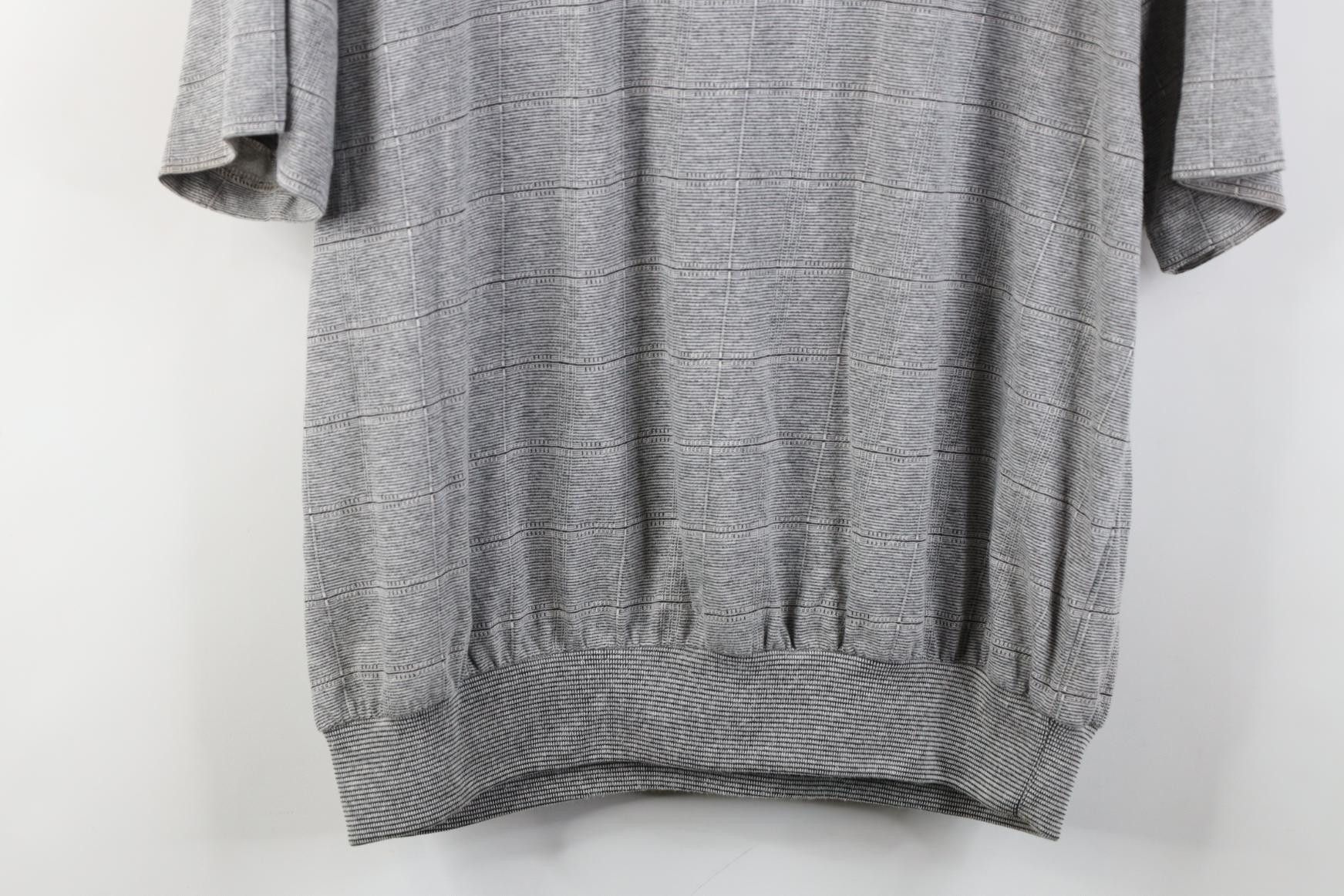 Vintage Vintage 90s Streetwear Checkered Knit Polo Shirt Gray Size US L / EU 52-54 / 3 - 13 Thumbnail