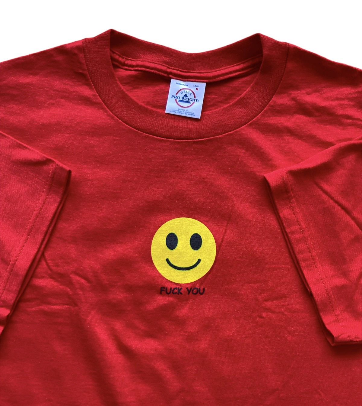 Vintage Vintage 90s Smiley Face F*ck You Tee VTG Delta Y2K Comedy Size US M / EU 48-50 / 2 - 2 Thumbnail