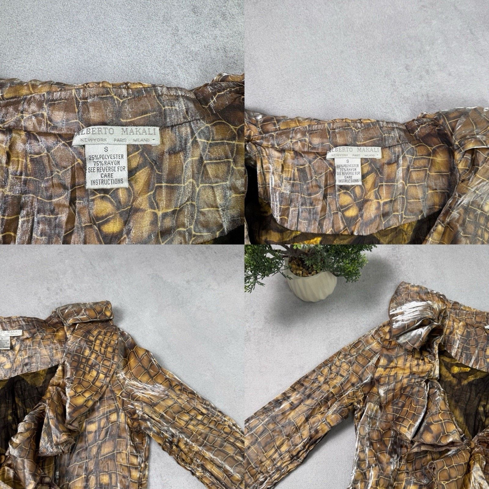 Vintage Vintage Alberto Makali Mini Dress Size S Animal Pattern Size S / US 4 / IT 40 - 24 Thumbnail