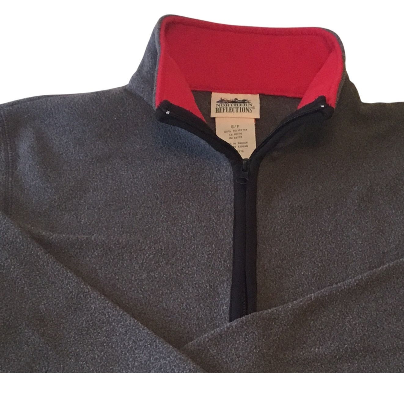 Northern Reflections Northern Reflections Fleece Full Zip Pockets Gray Red Medium Size S / US 4 / IT 40 - 3 Thumbnail