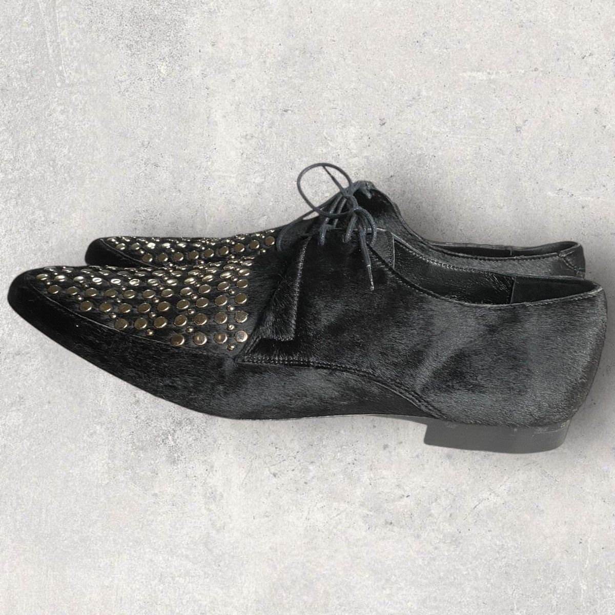 Burberry Fall13 Studded Black Pony Hair Shoes christopher bailey Size US 9 / EU 42 - 7 Thumbnail