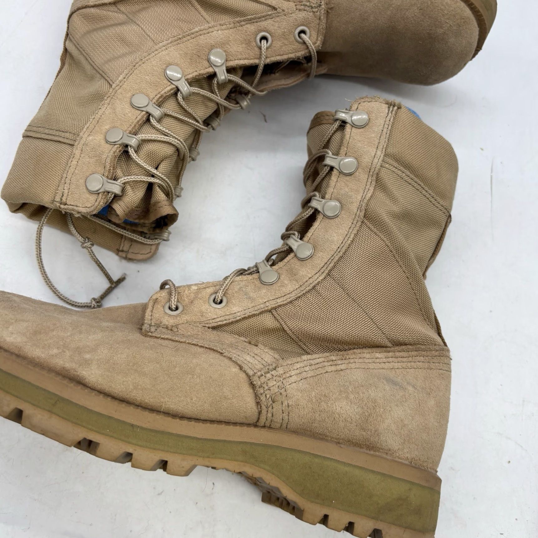 Vintage VINTAGE Altama Military Combat Boots Mens 5.5 Coyote Brown Waterproof Leather Mid-Calf Shoe Size US 5.5 / EU 38 - 4 Thumbnail