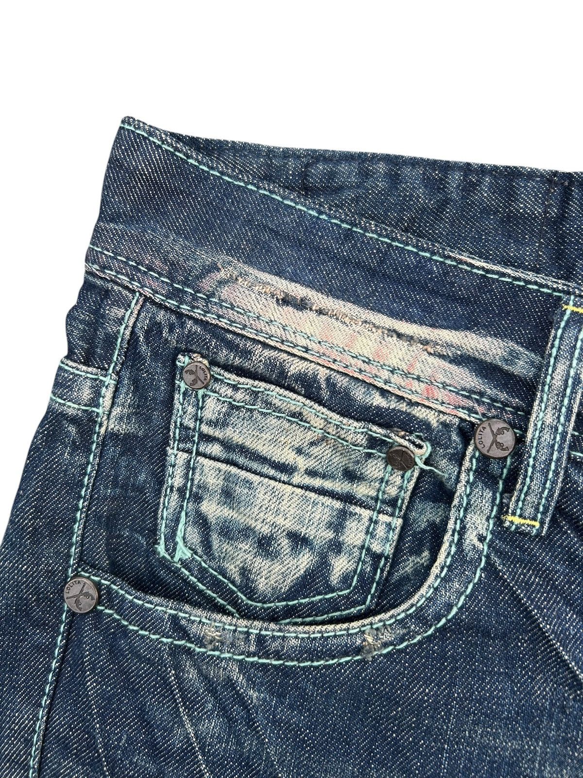 Kapital YOSHITOMO NARA LOLITA Vintage Distressed Rusty Denim Jeans Size US 34 / EU 50 - 9 Thumbnail