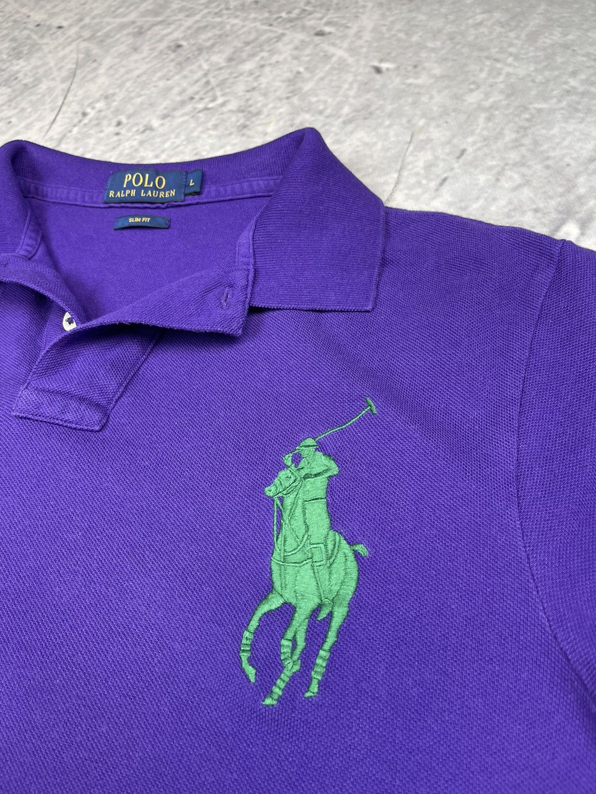 Polo Ralph Lauren × Vintage Vintage Polo Chief Keef awesome purple tee Size US L / EU 52-54 / 3 - 5 Thumbnail