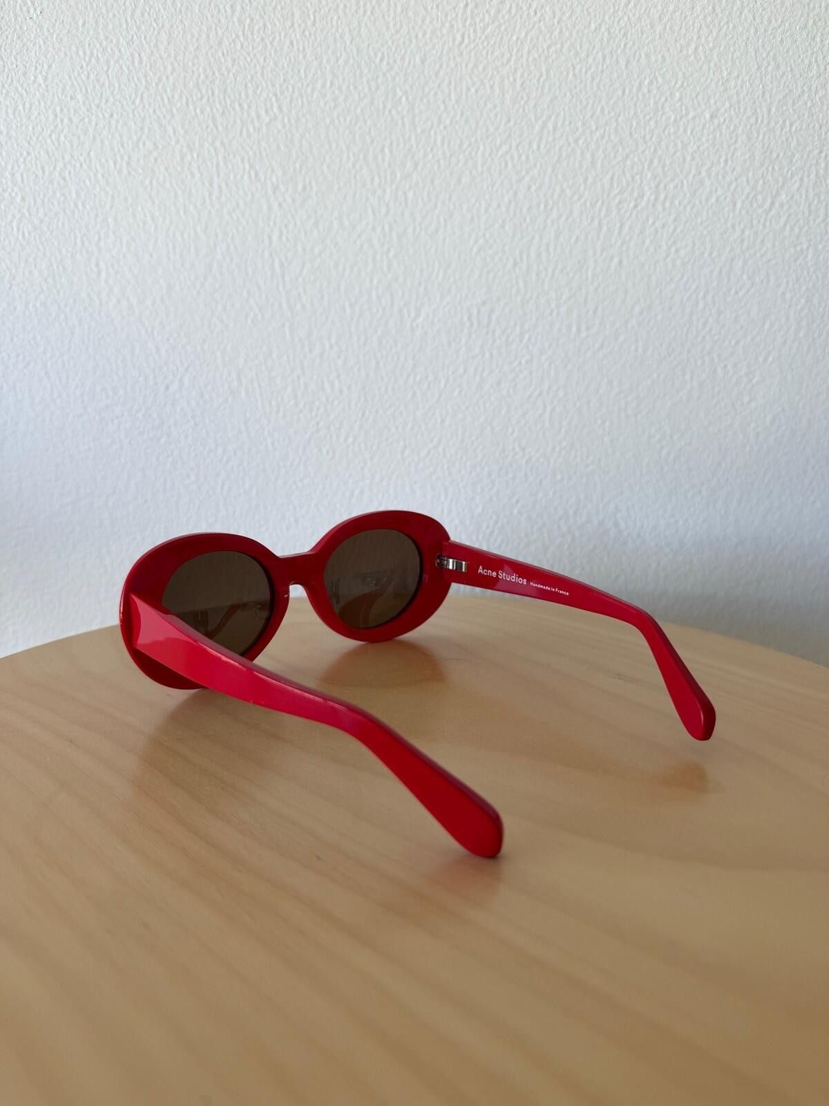 Acne Studios New acne studios mustang sunglasses red acetate oval Size ONE SIZE - 5 Thumbnail