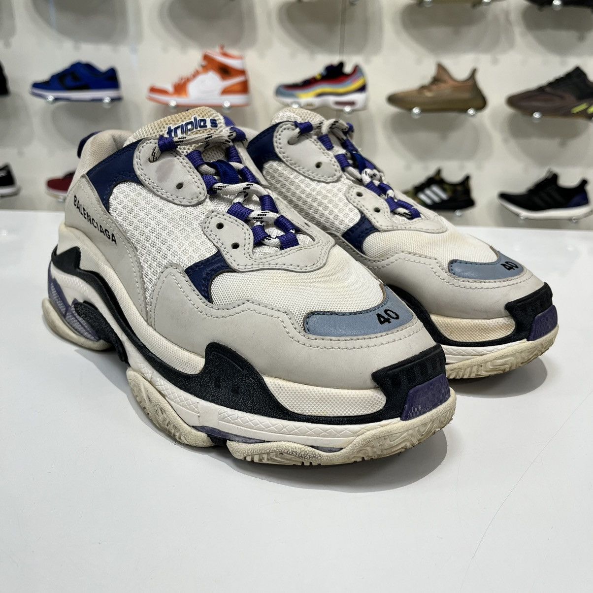 Balenciaga Balenciaga Triple S White/Purple (W) Size US 10 / IT 40 - 8 Thumbnail
