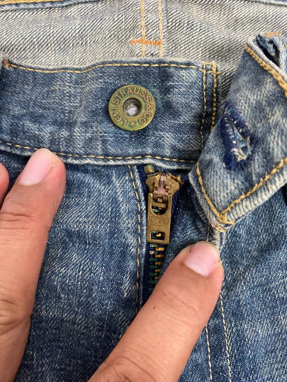 Levi's vintage levis 502 distressed denim nice design Size US 34 / EU 50 - 11 Thumbnail