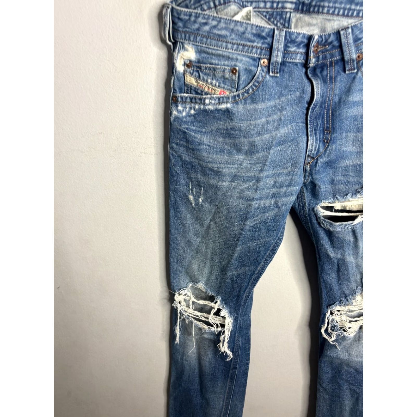 Diesel Diesel Jeans Thavar Slim-Skinny 5-Pocket Denim Blue 30x32 Regular Men’s Size US 30 / EU 46 - 2 Thumbnail