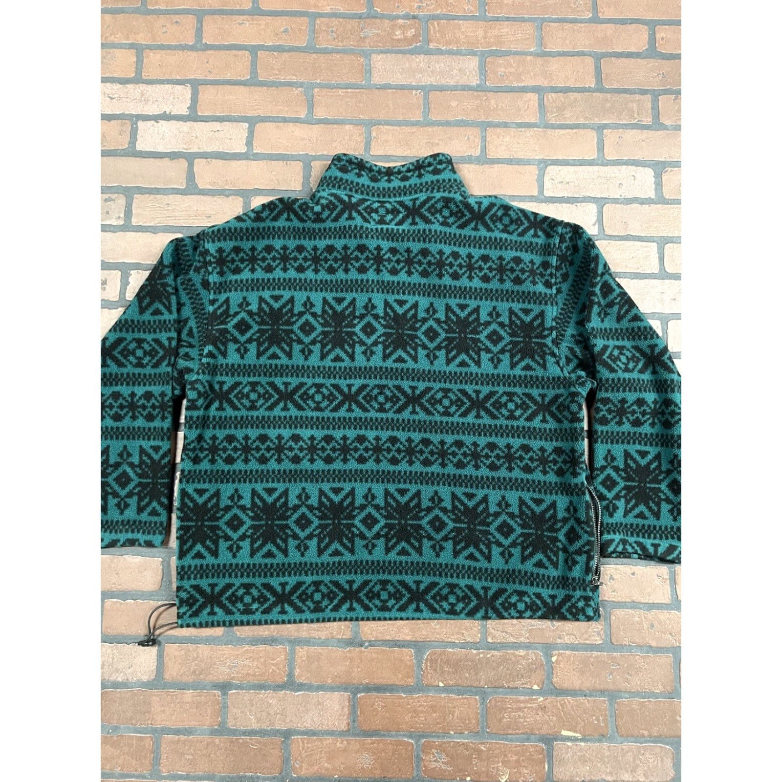 Eddie Bauer Eddie Bauer Pullover 1/4 Zip Jacket Fleece Fair Isle Green Mexico Vintage Men XL Size US XL / EU 56 / 4 - 5 Thumbnail