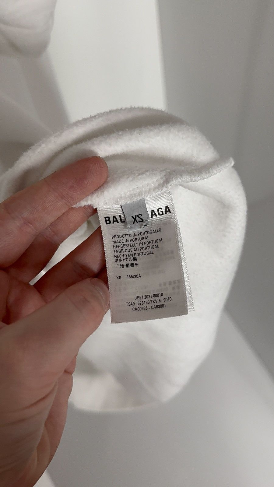 Balenciaga ✅Balenciaga White Pixel Logo Oversized Hoodie Size US XS / EU 42 / 0 - 4 Thumbnail