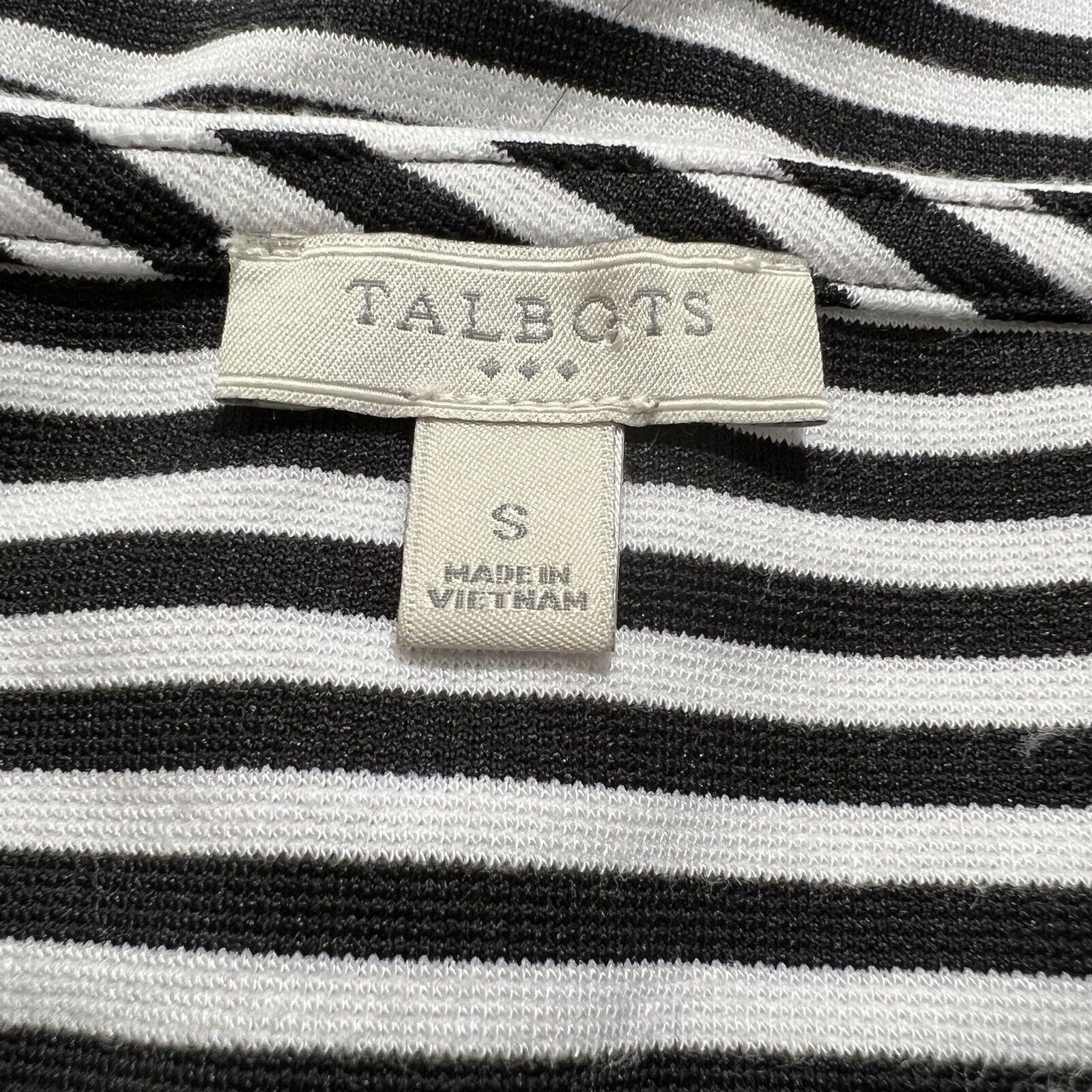Other Talbots Small V-Neck Black + White Striped Pullover Tank Top Size S / US 4 / IT 40 - 3 Thumbnail